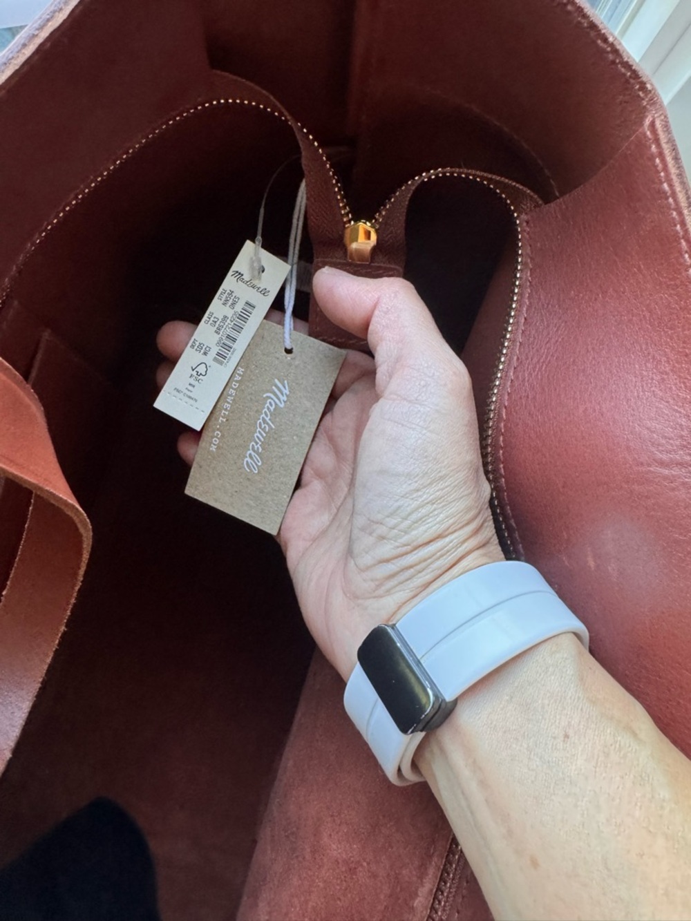 Madewell Leather Tote in Rich Brown - Picture 2 of 9
